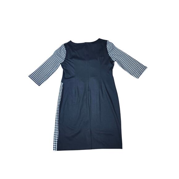 VF Emage Grunge Black White Gingham Plaid Colorblock Midi Dress Plus Size 22 - Picture 7 of 8